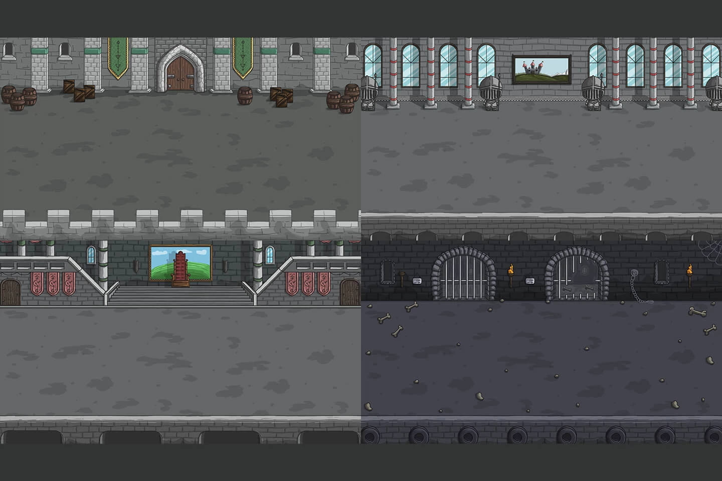 Castle 2D Battle Backgrounds