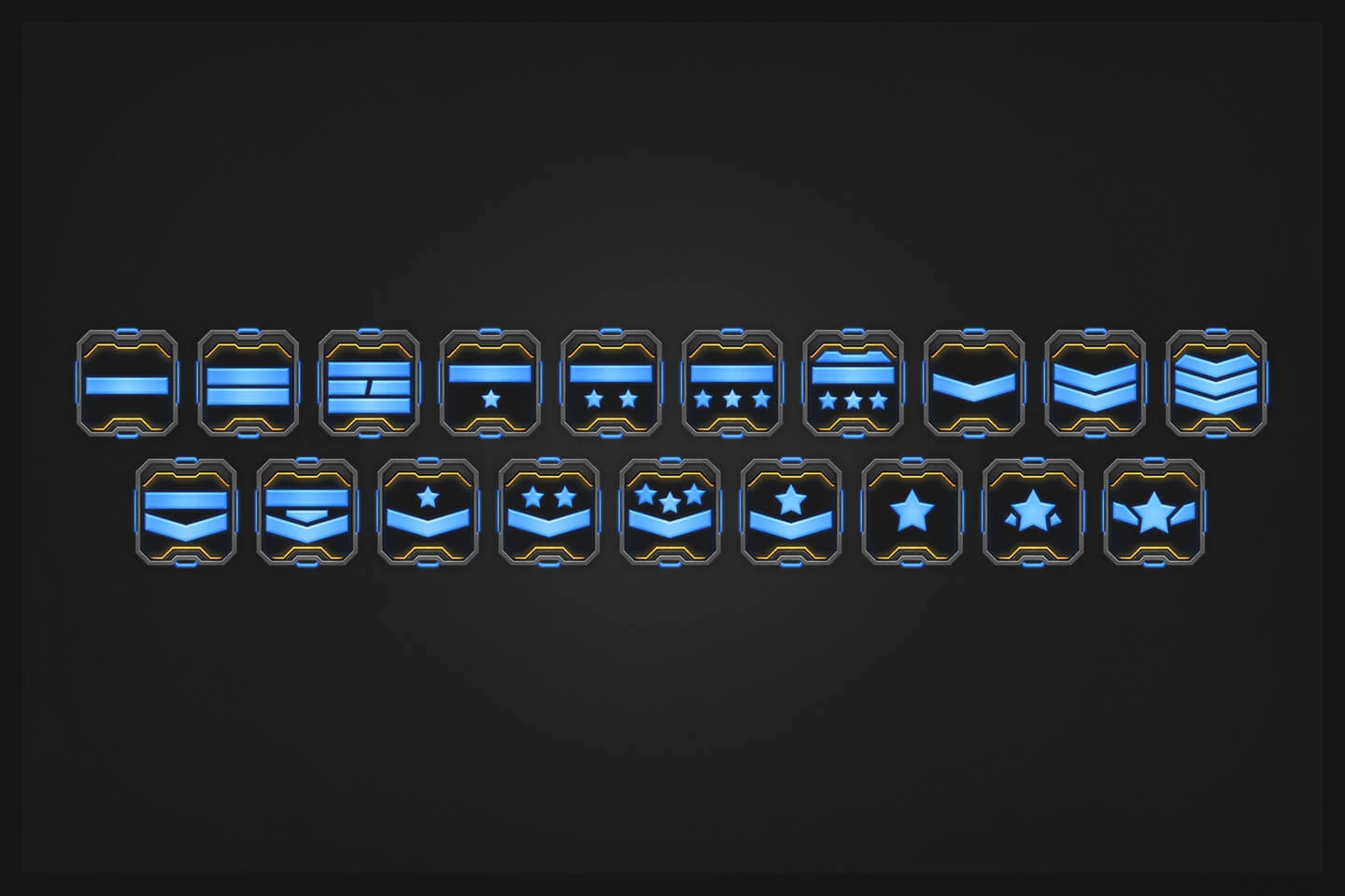 Sci-Fi Ranks Game Assets Pack