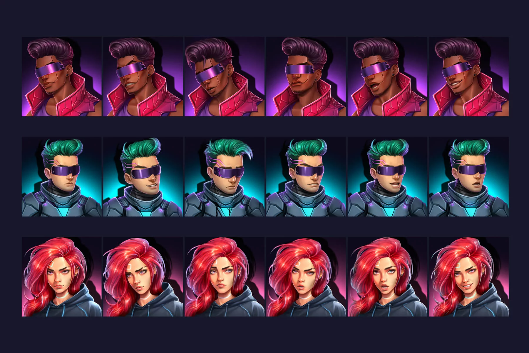 Cyberpunk Avatar Emotes 512×512 Icons