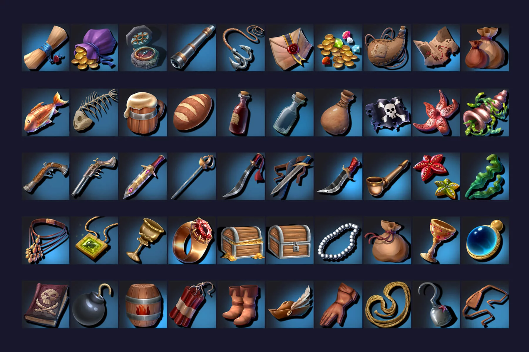 RPG Pirate Loot Icons
