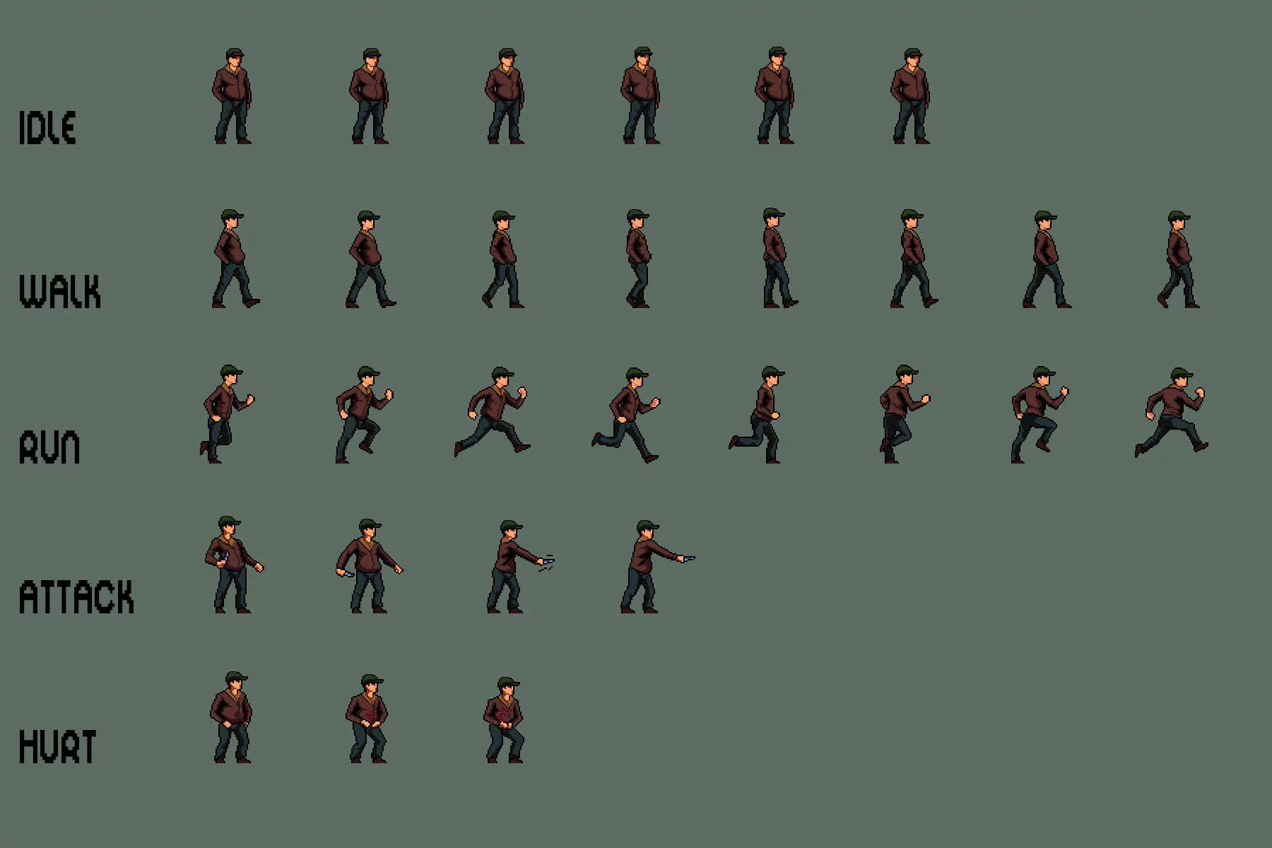 Bandits Pixel Art Character Sprite Sheets Pack