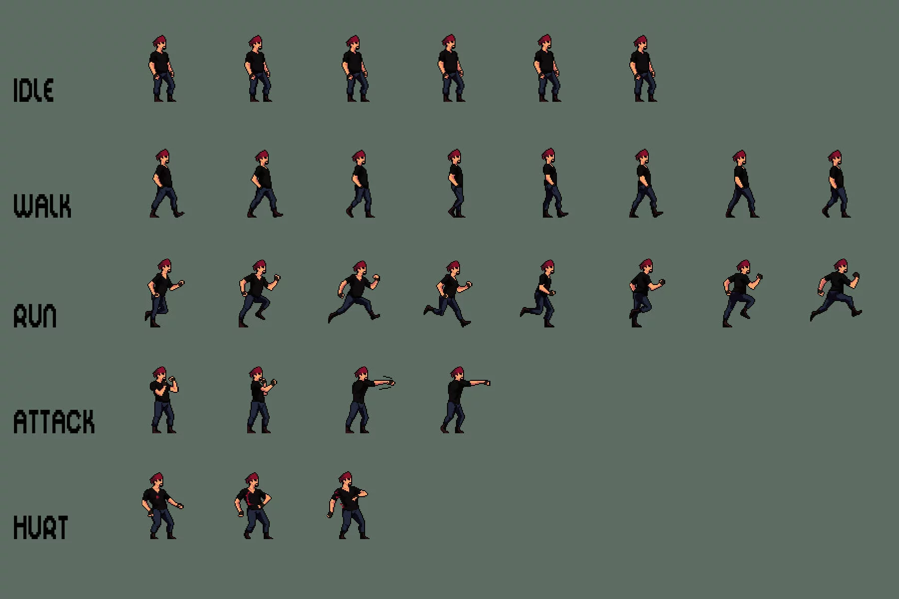 Bandits Pixel Art Character Sprite Sheets Pack