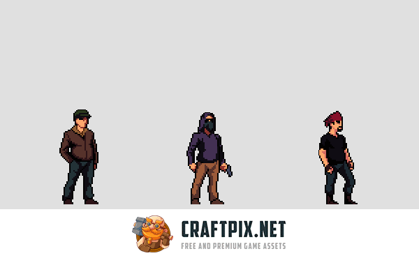 Bandits Pixel Art Character Sprite Sheets Pack