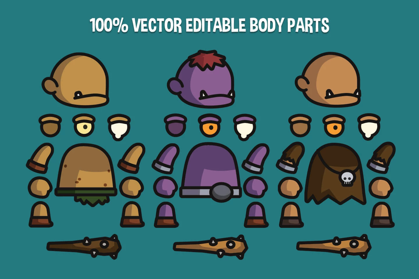 Cyclop Tiny Style 2D Character Sprites