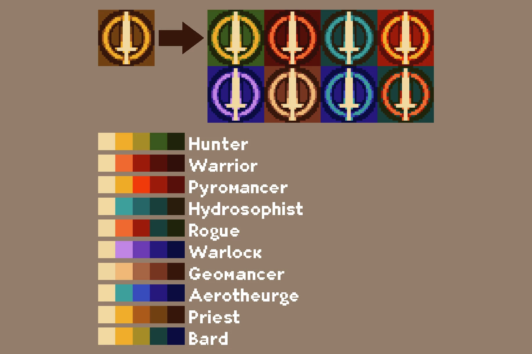 Priest and Bard Ability Icons