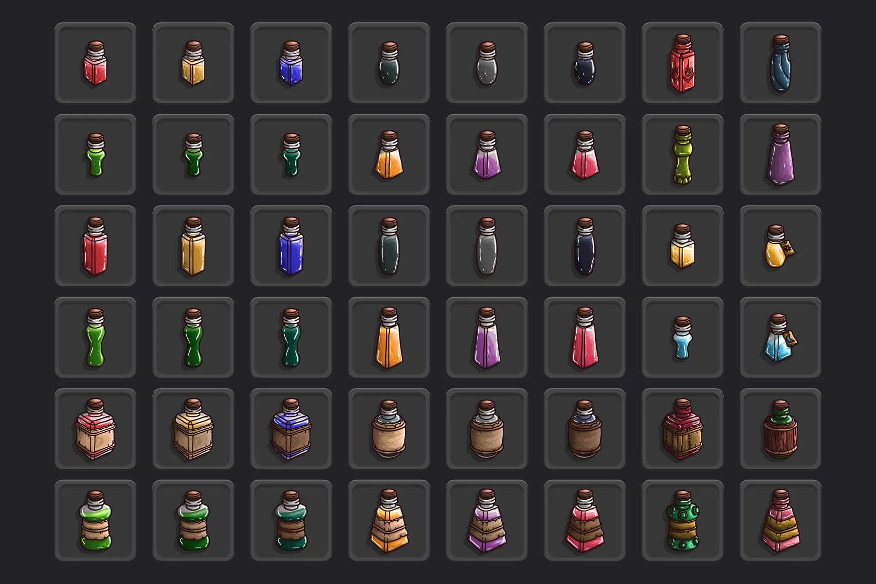 48 Paint Game Icons