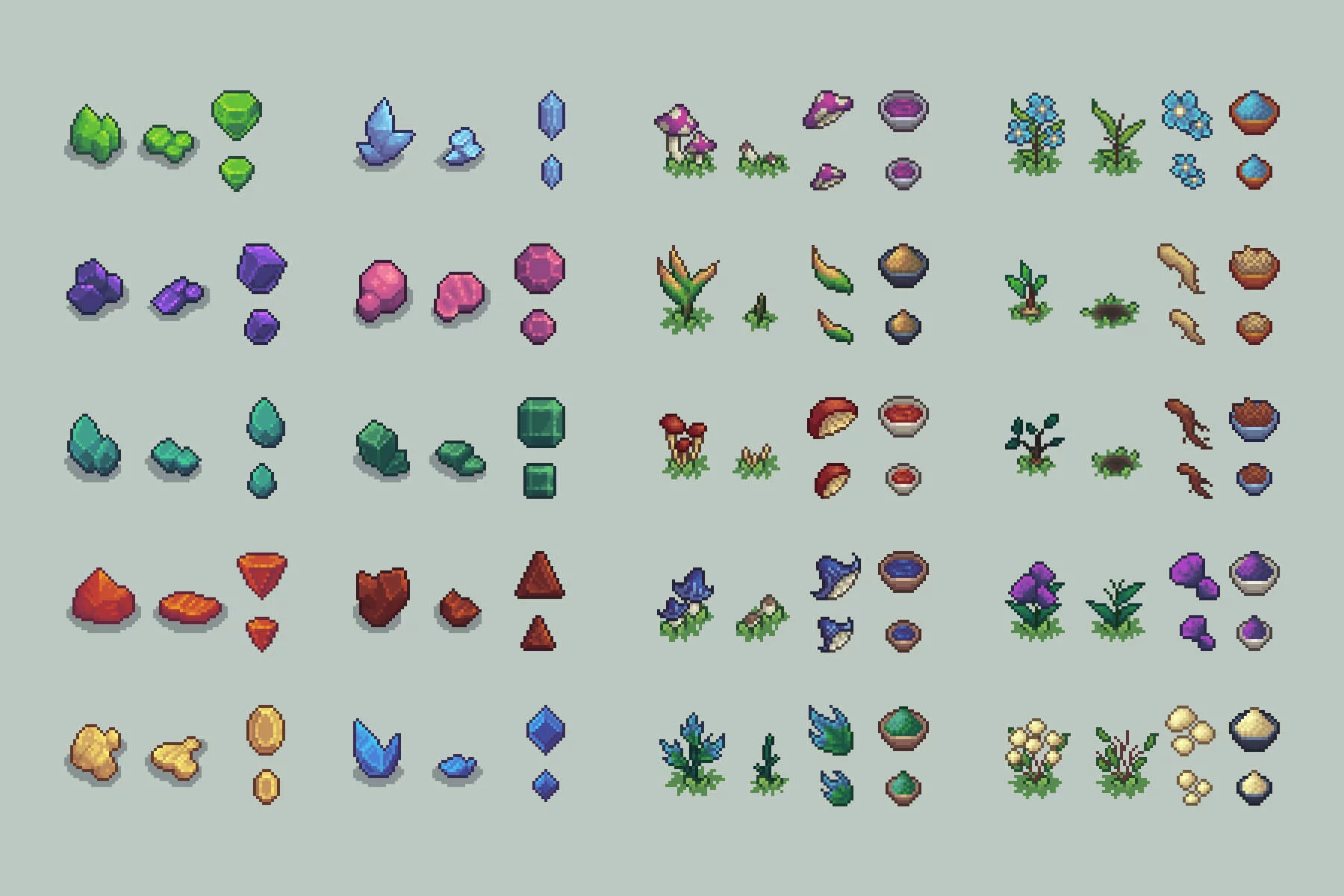Pixel Art Resources and Icons Basic Pack