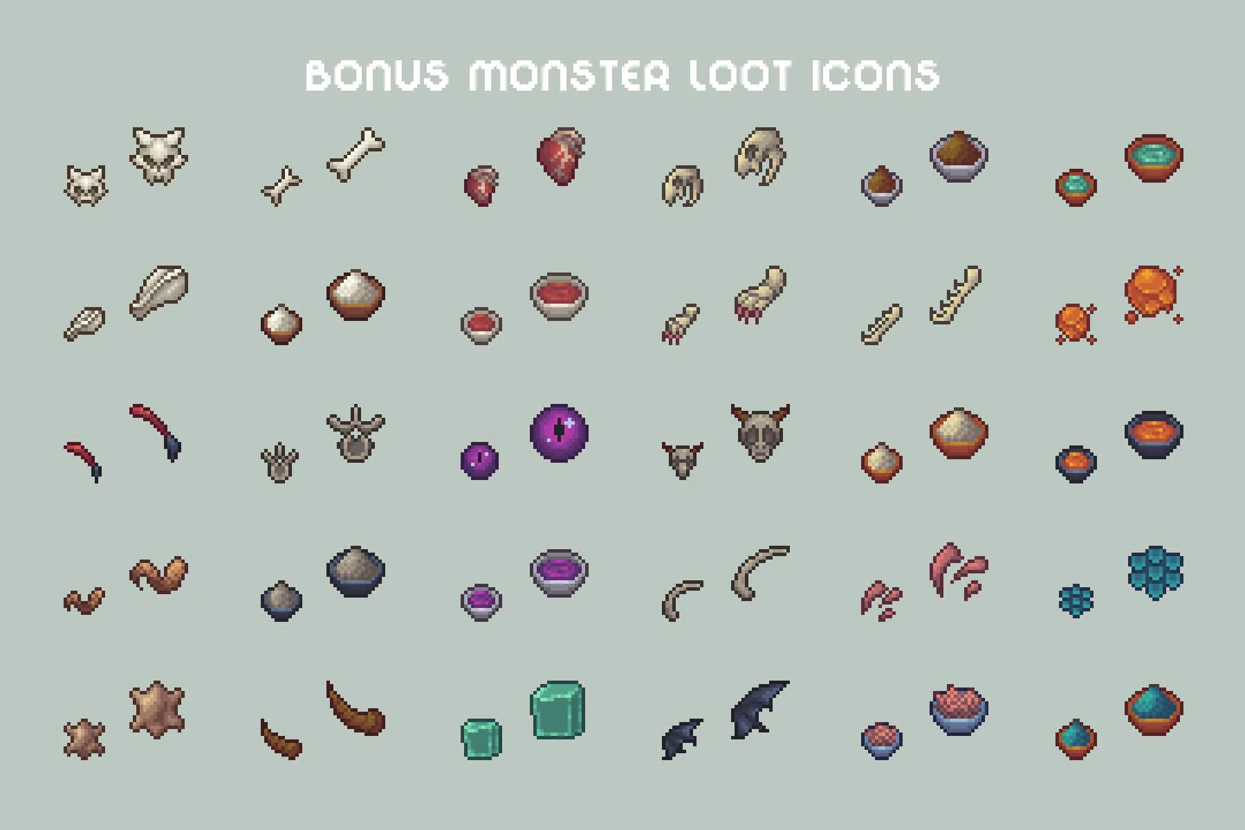 Pixel Art Resources and Icons Basic Pack