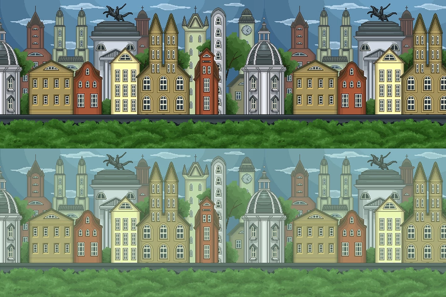 Pixel Art Game City Backgrounds