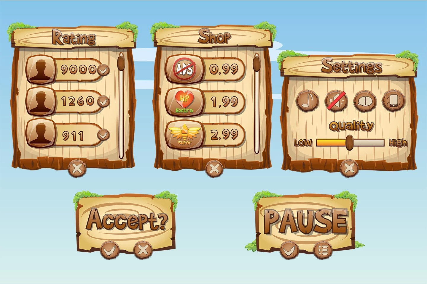 Wooden GUI