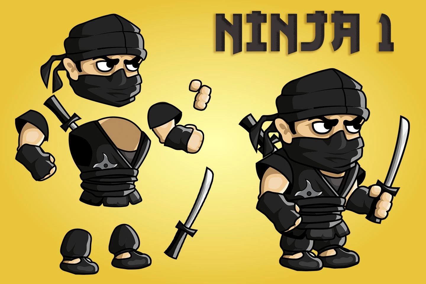 2D Fantasy Ninja Character Sprite