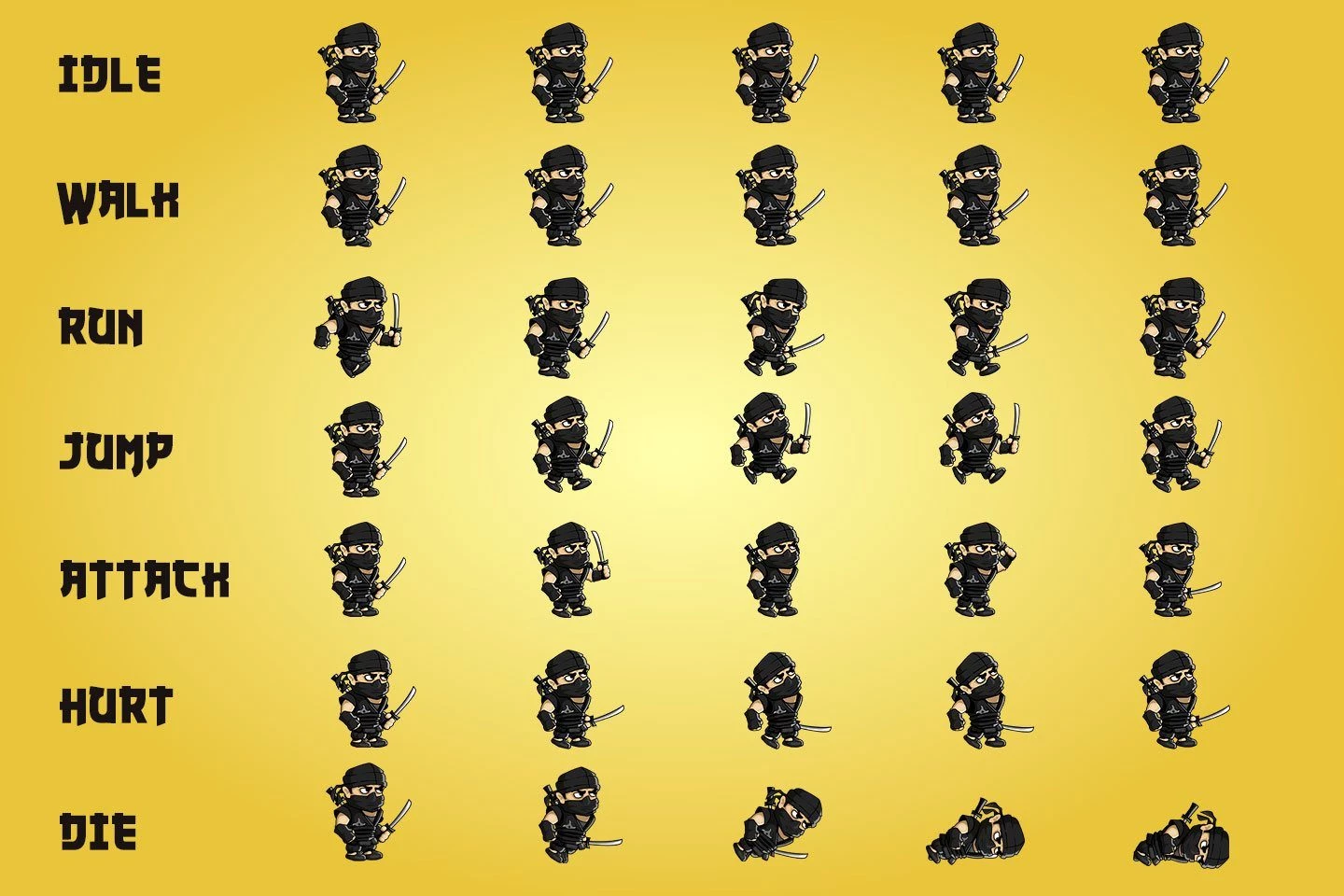 2D Fantasy Ninja Character Sprite