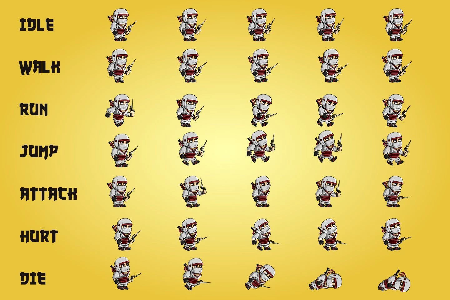 2D Fantasy Ninja Character Sprite