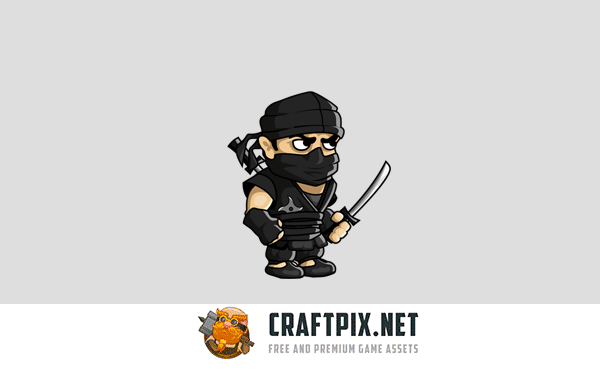 2D Fantasy Ninja Character Sprite