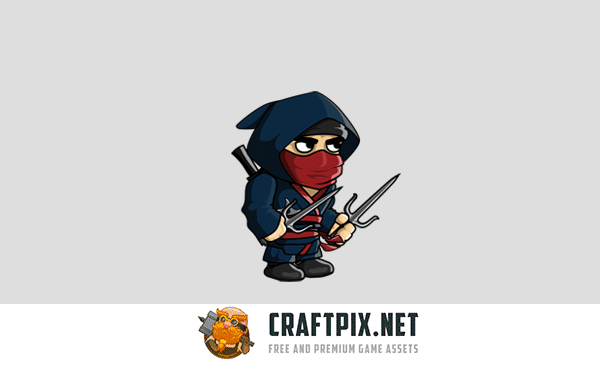 2D Fantasy Ninja Character Sprite