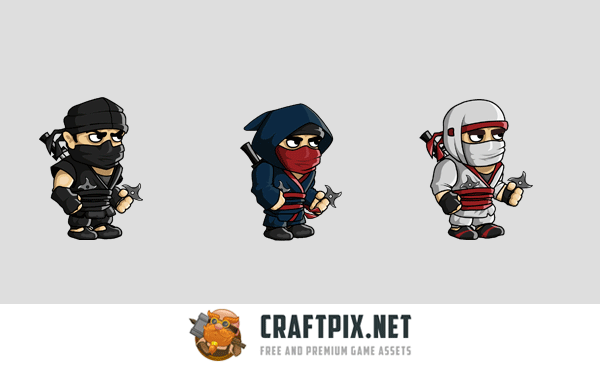 2D Fantasy Ninja Character Sprite
