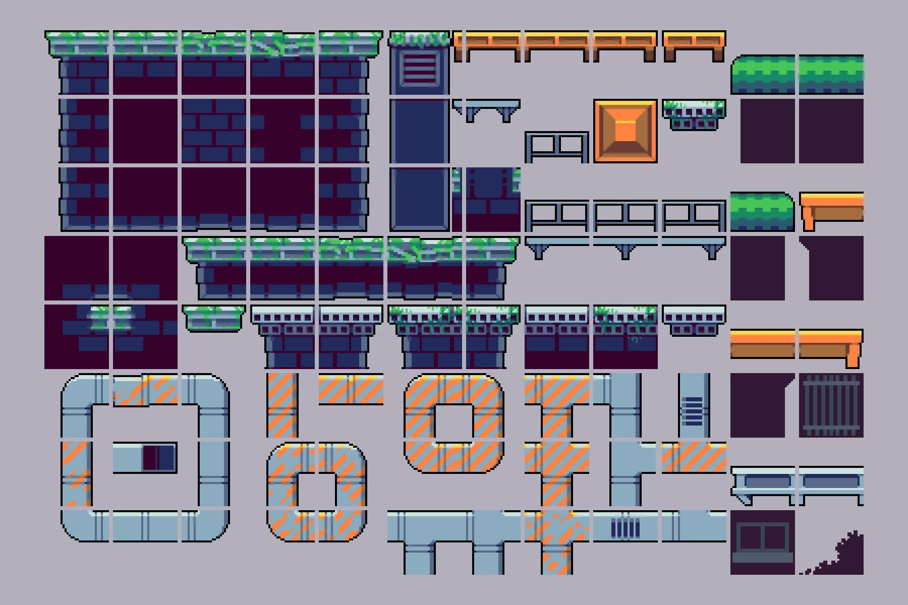 Ghetto Tileset Pixel Art