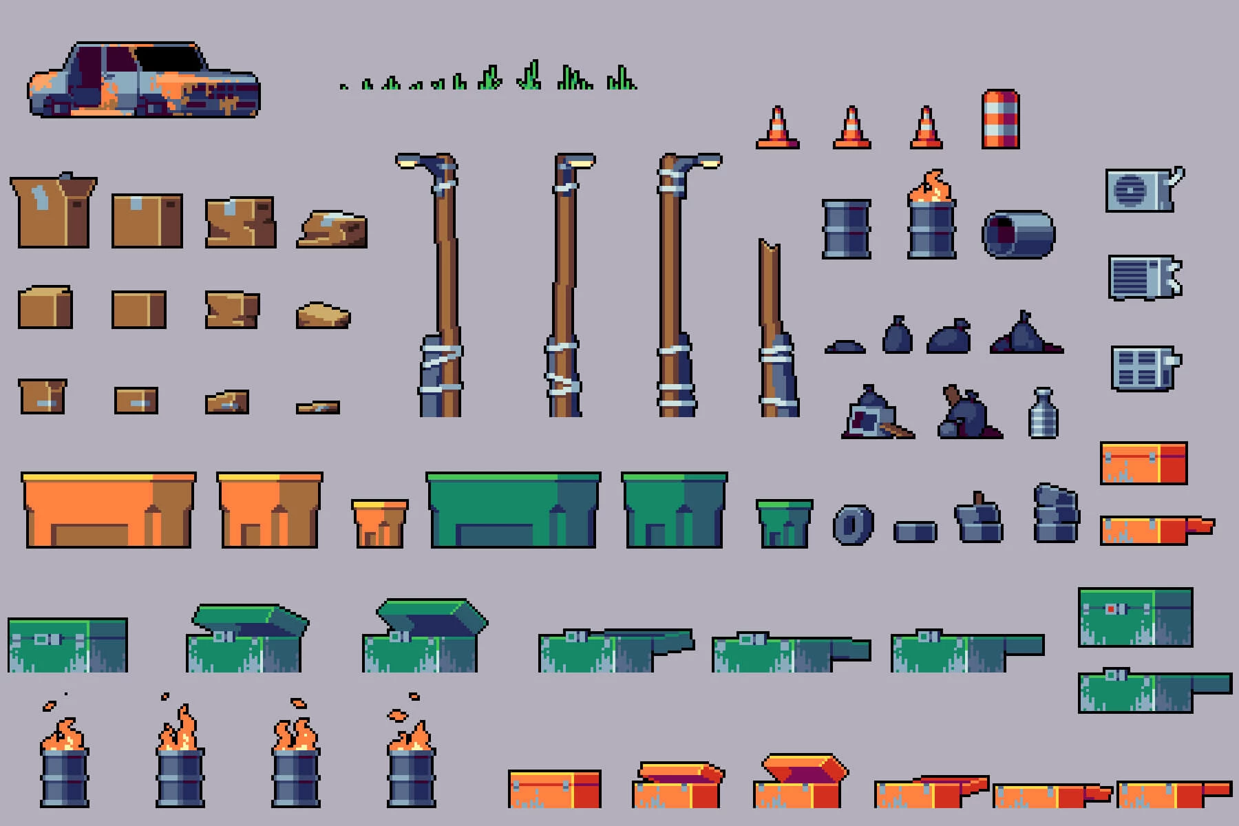 Ghetto Tileset Pixel Art