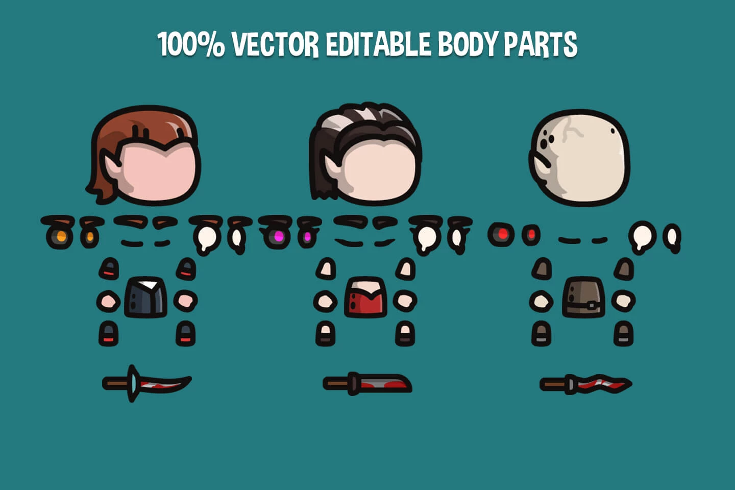 Vampire Tiny Style 2D Character Sprites