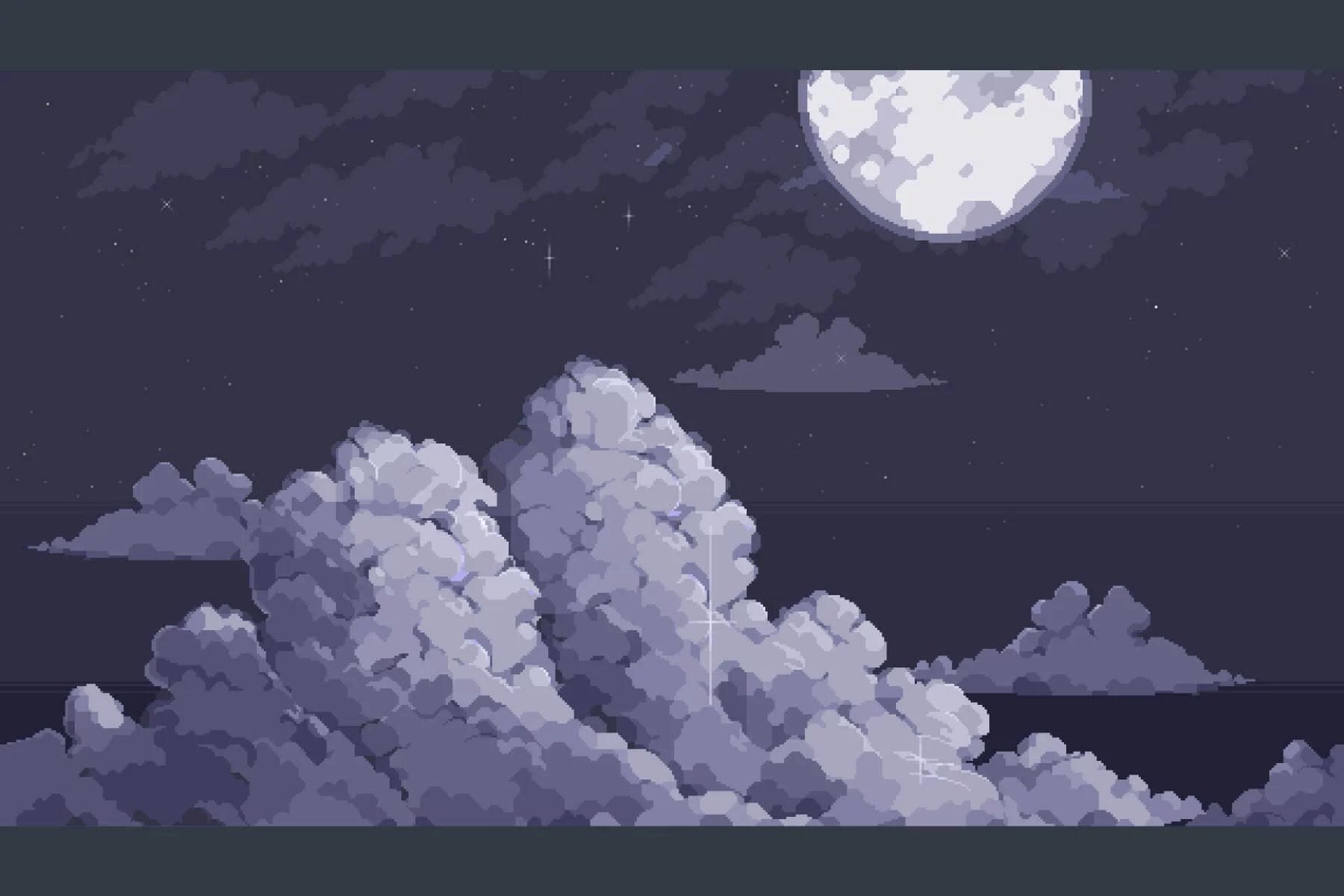 Pixel Art Cloud and Sky Backgrounds