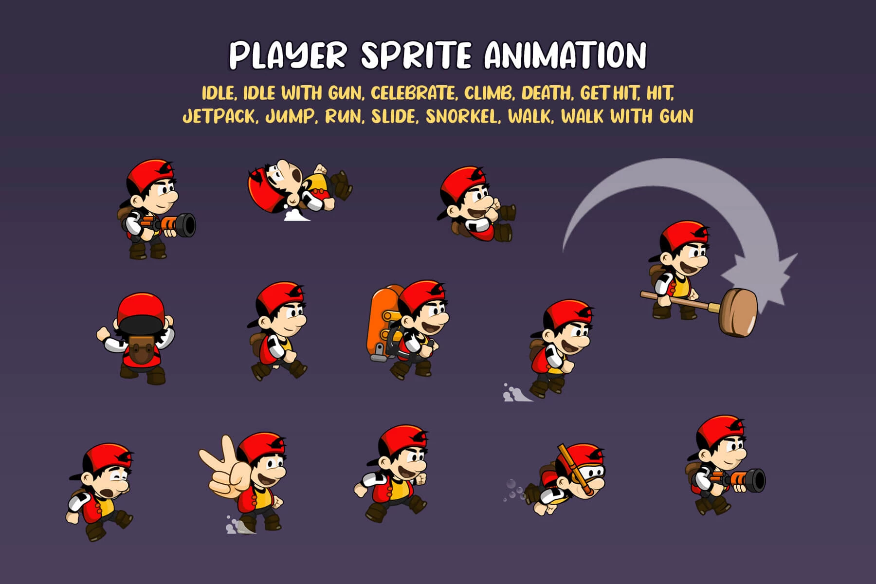 Boy Character Sprites for Platformer