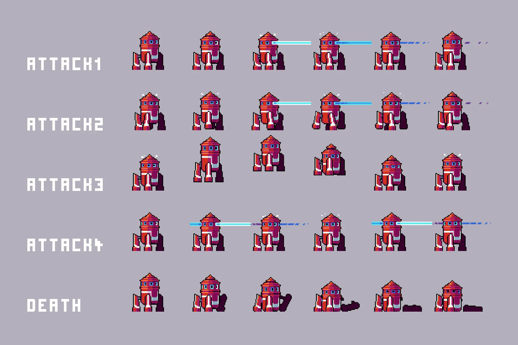 Cyberpunk Pixel Art Bosses Pack