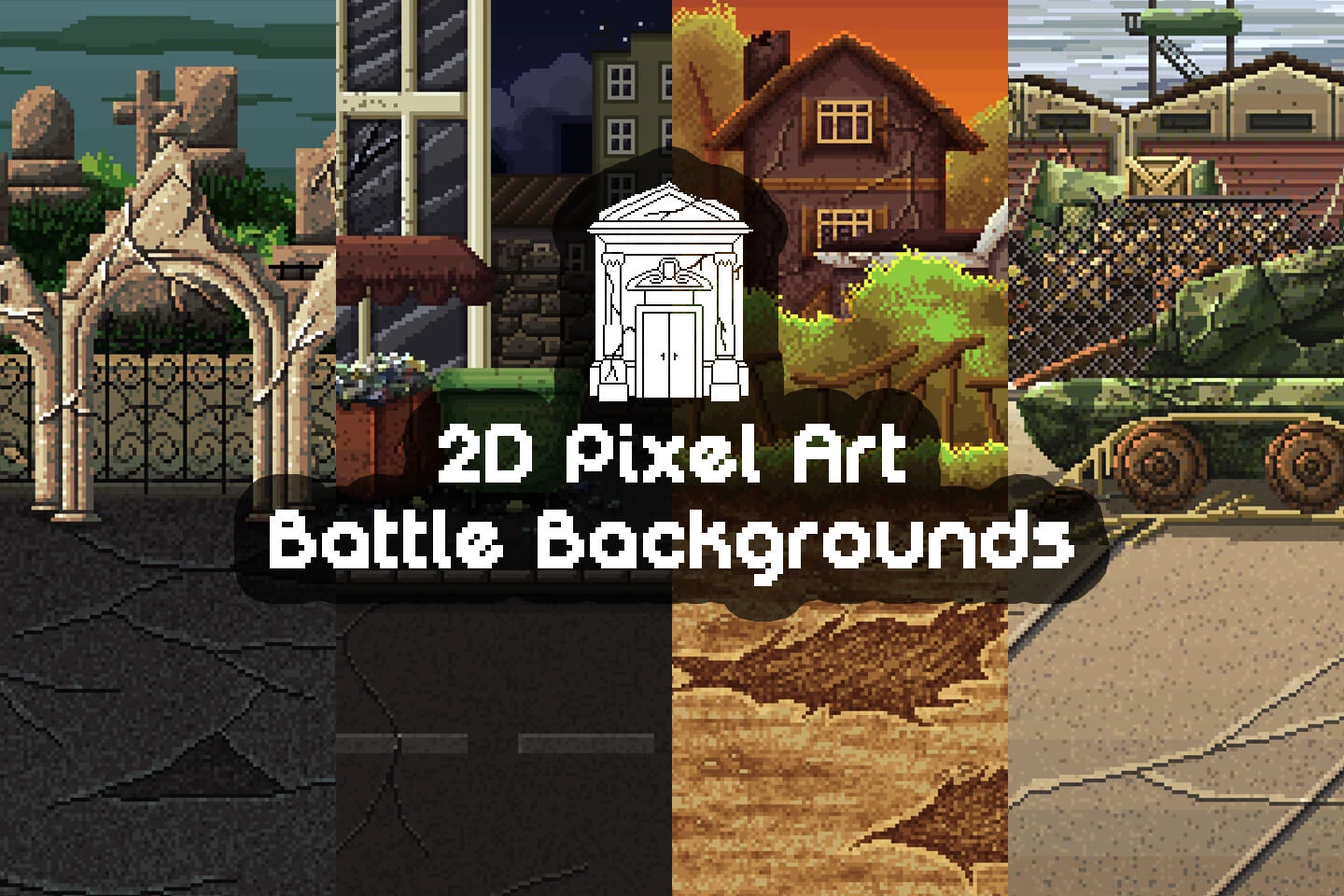 2D Pixel Art Battle Backgrounds