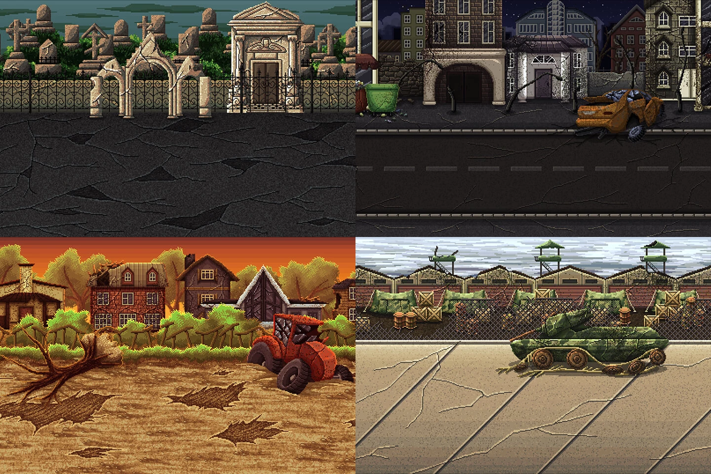 2D Pixel Art Battle Backgrounds