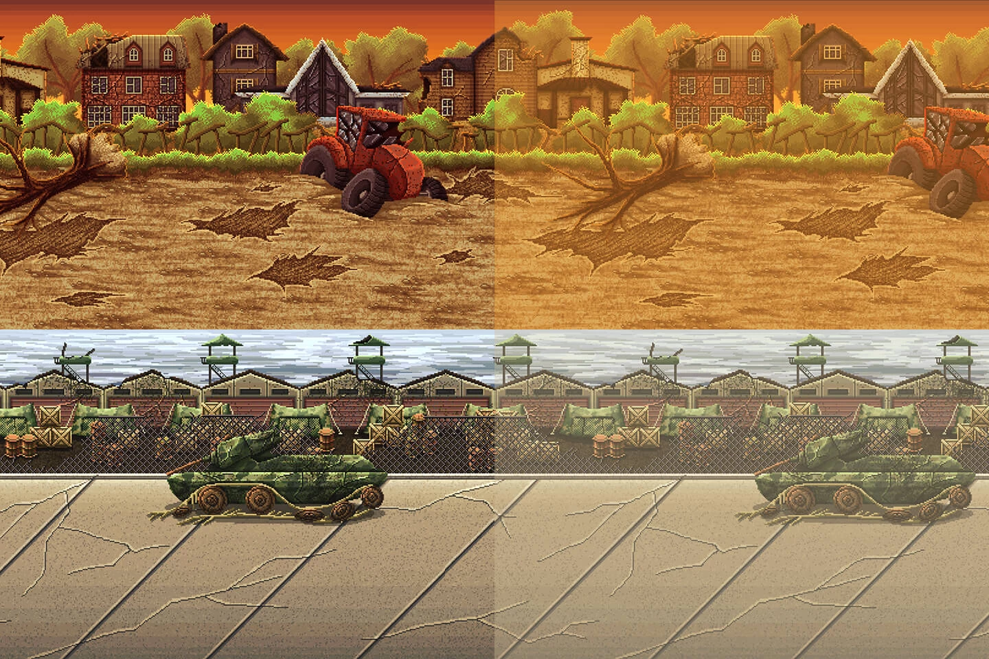 2D Pixel Art Battle Backgrounds