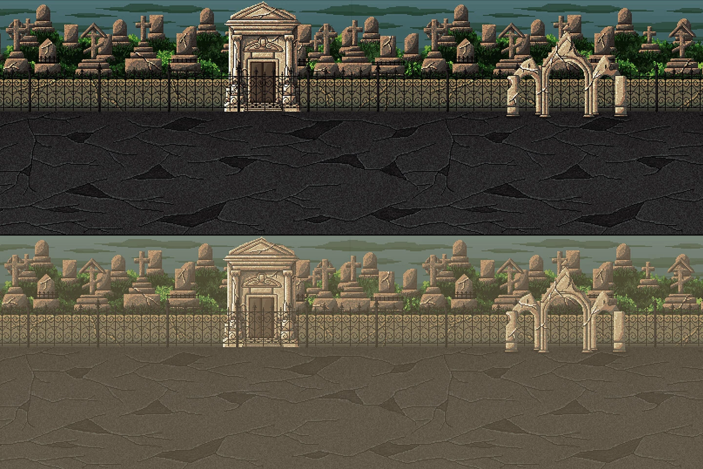 2D Pixel Art Battle Backgrounds
