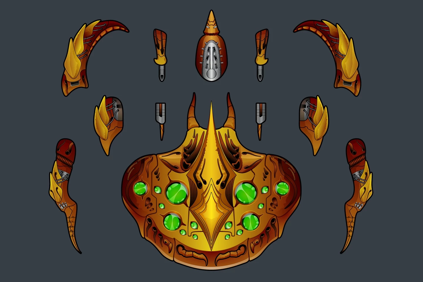 Boss SpaceShip Game Sprites
