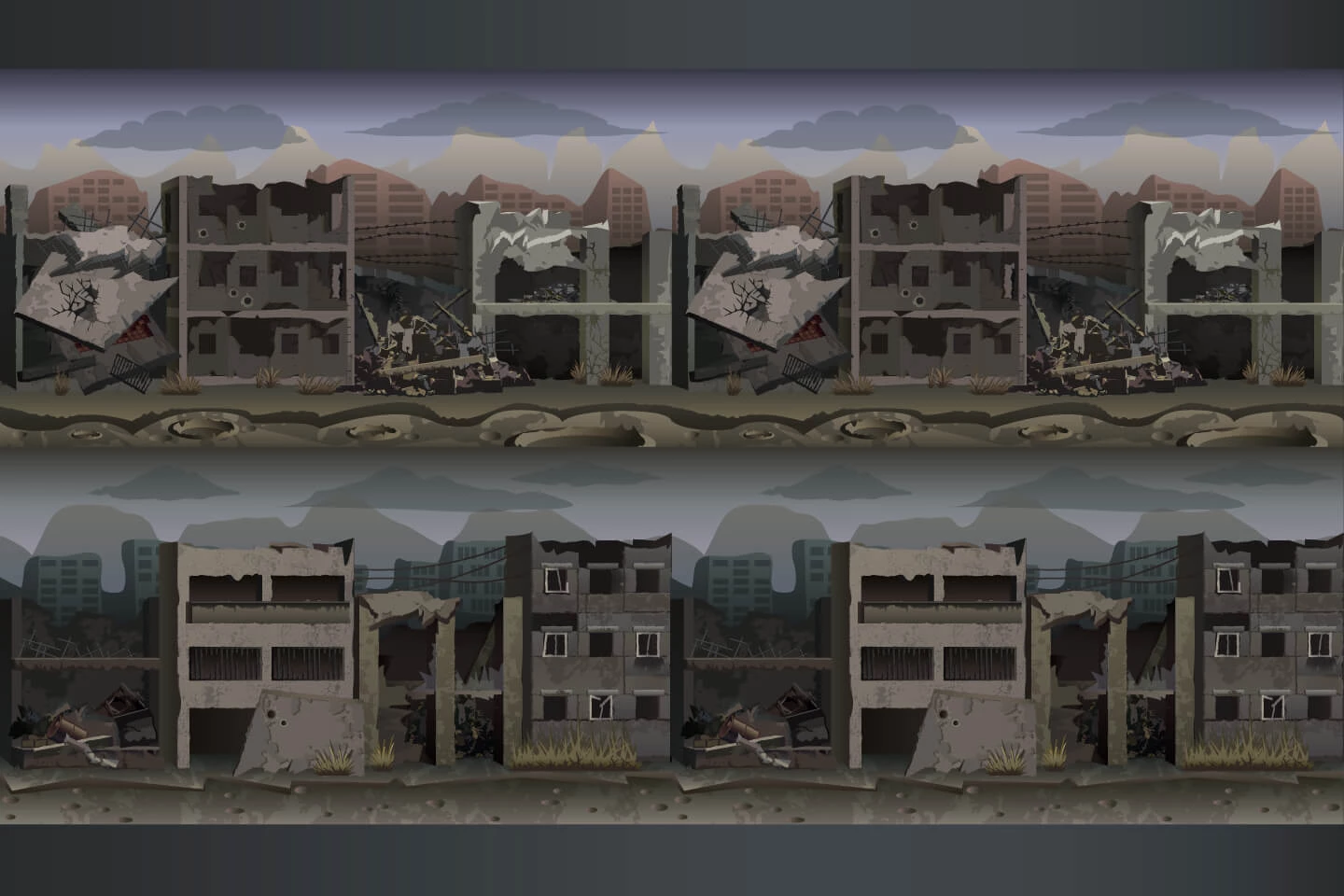 War 2D Game Backgrounds