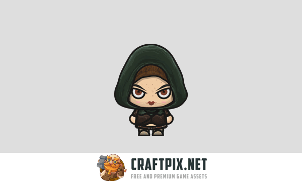 Archer 4-Direction Woman Character Sprites