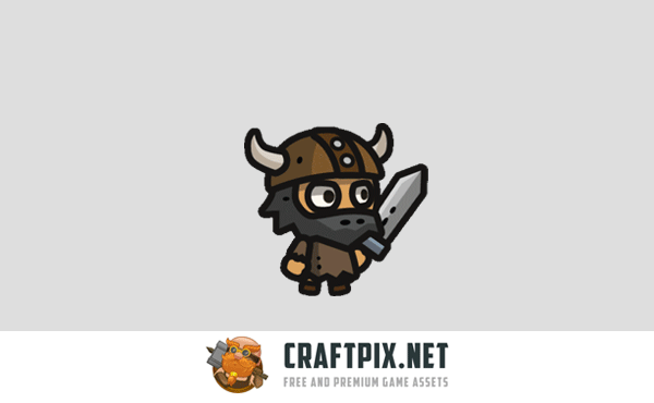 Viking Tiny Style 2D Character Sprites