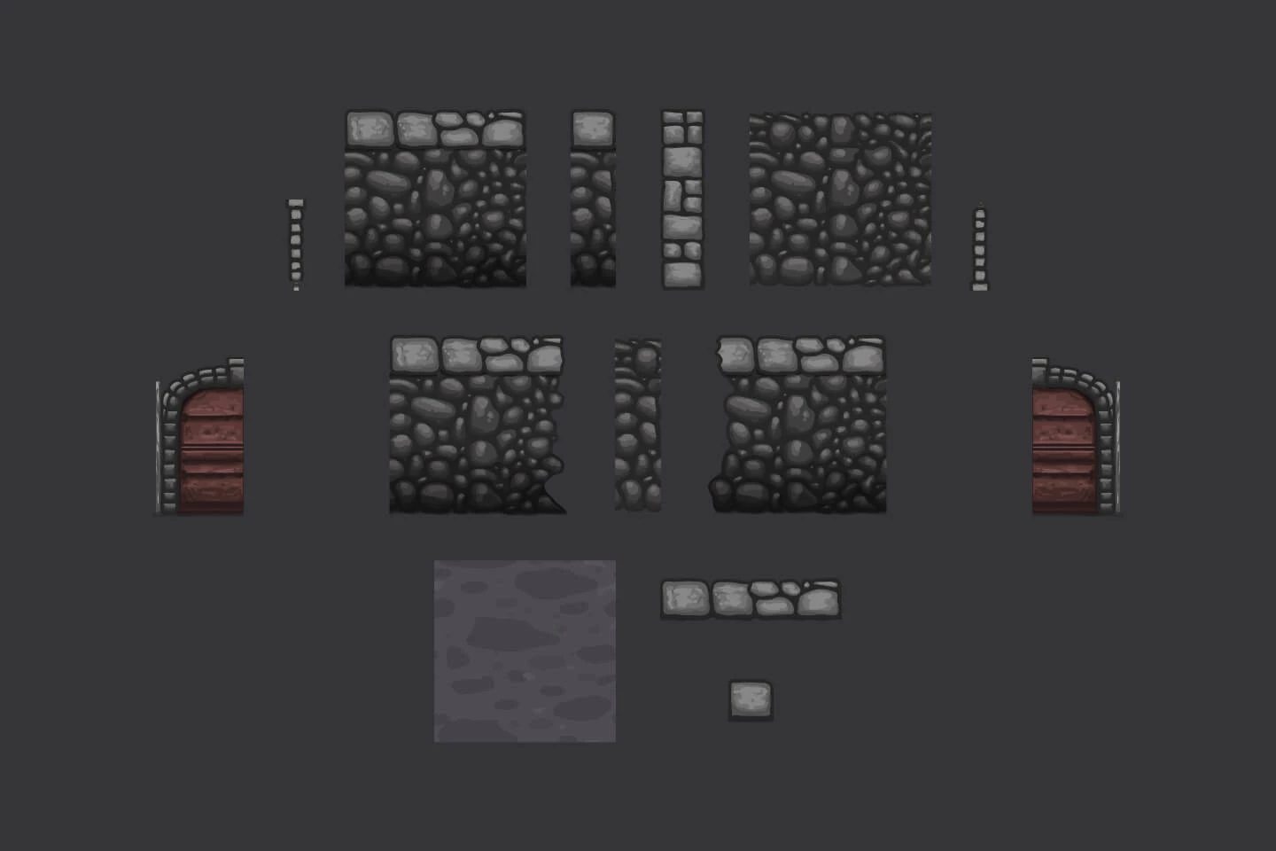2D Top Down Dungeon Tileset