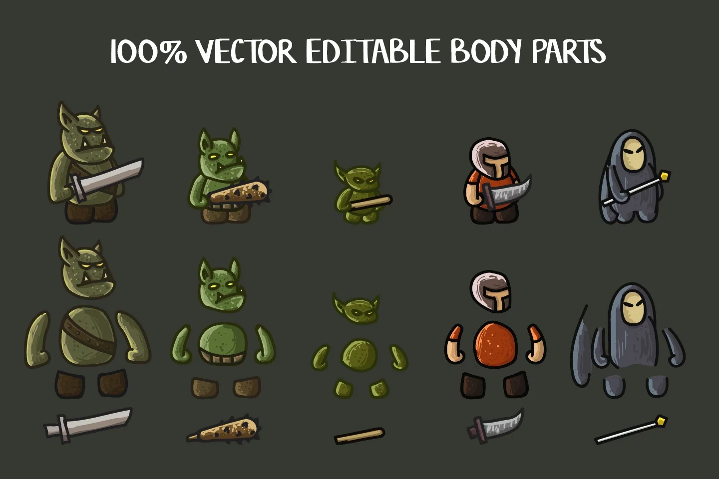 Tower Defense Monster 2D Sprites