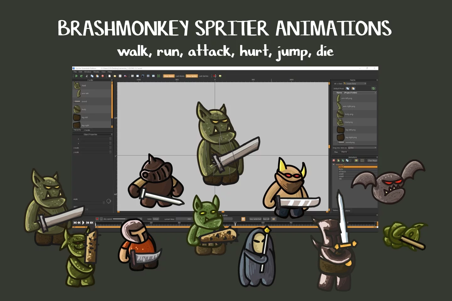 Tower Defense Monster 2D Sprites