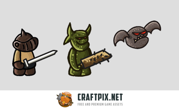 Tower Defense Monster 2D Sprites