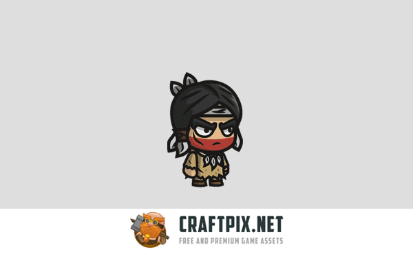 Indian, Mayan and Inca Warrior Chibi 2D Game Sprites