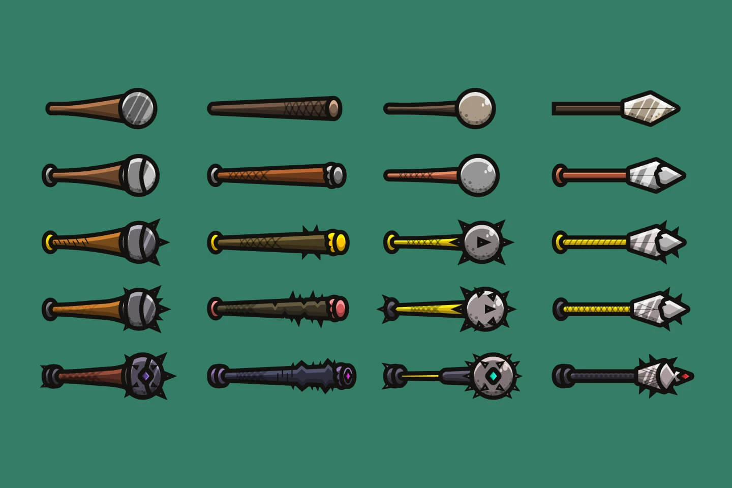 Cudgels 2D Weapon Pack