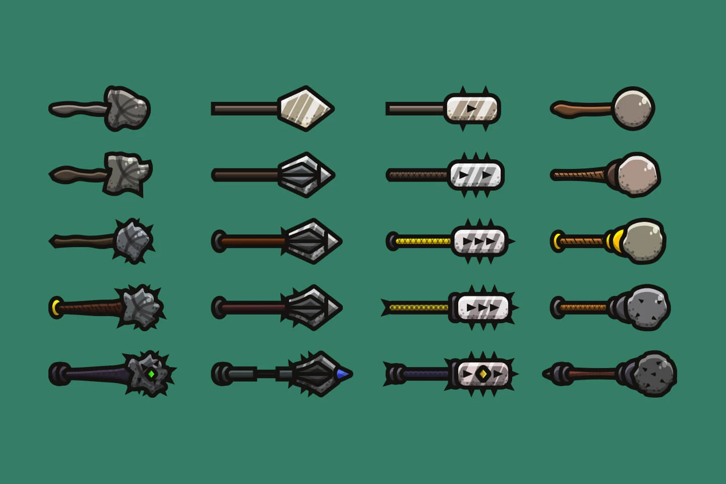Cudgels 2D Weapon Pack