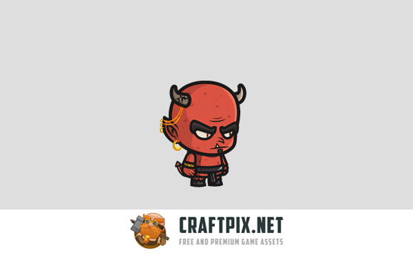 Devil, Hell Knight, Succubus Chibi 2D Game Sprites