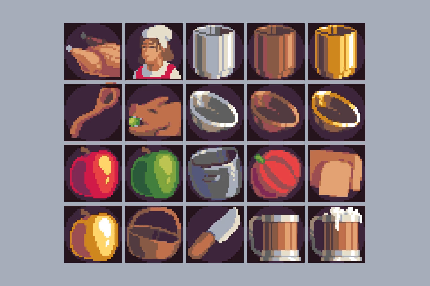 Cookery Game Assets Pixel Art Pack