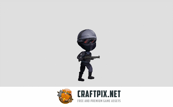 2D Game Special Forces Character Sprites Sheets