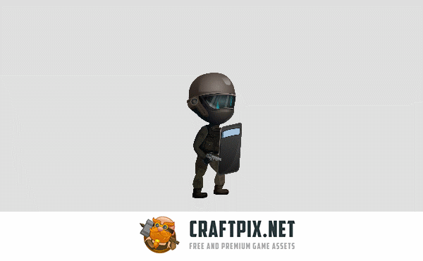 2D Game Special Forces Character Sprites Sheets