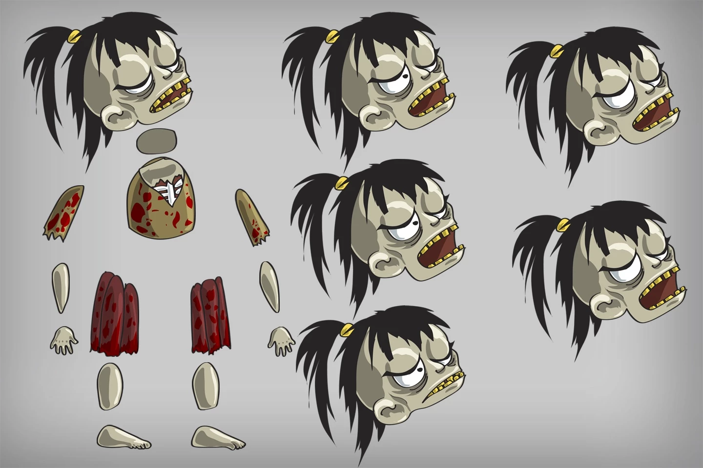 2D Game Zombie Character Sprite Pack 1