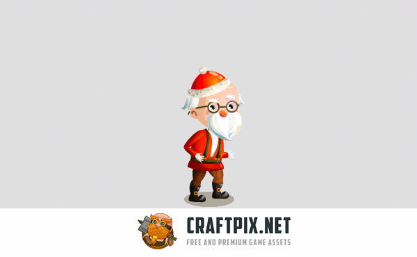 2D Game Santa Character Sprite Sheets