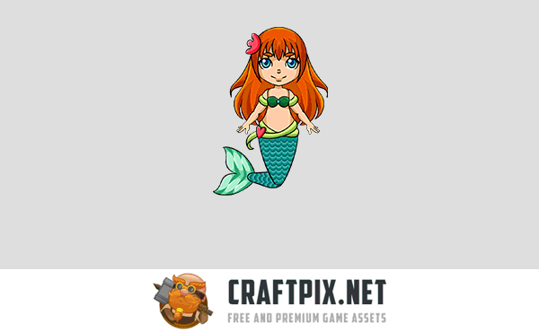2D Mermaid Character Sprites
