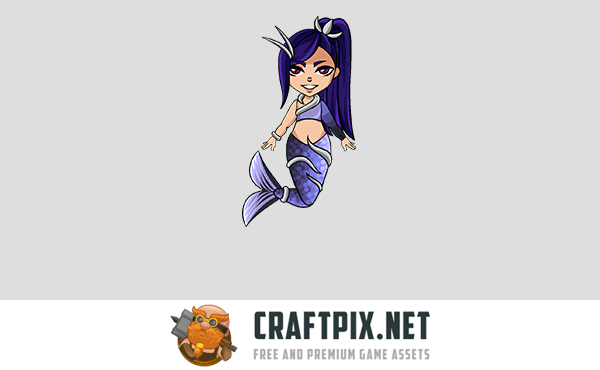 2D Mermaid Character Sprites