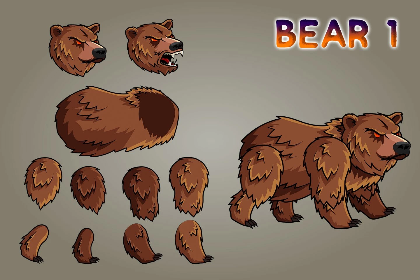 2D Fantasy Druid Character Sprite